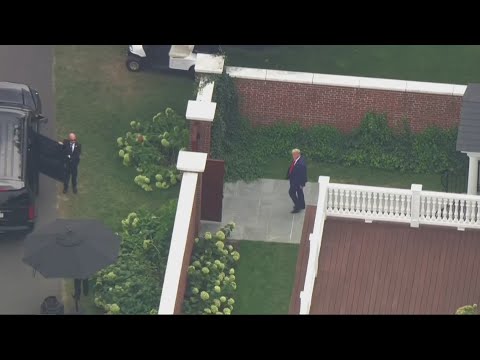 Donald Trump departs his New Jersey golf club for airport en route to DC