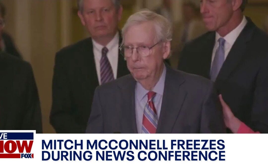 Mitch McConnell freezes during GOP news conference, escorted away | LiveNOW from FOX